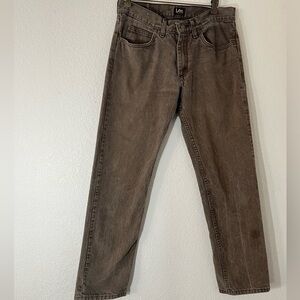 Brown Straight Leg Jeans